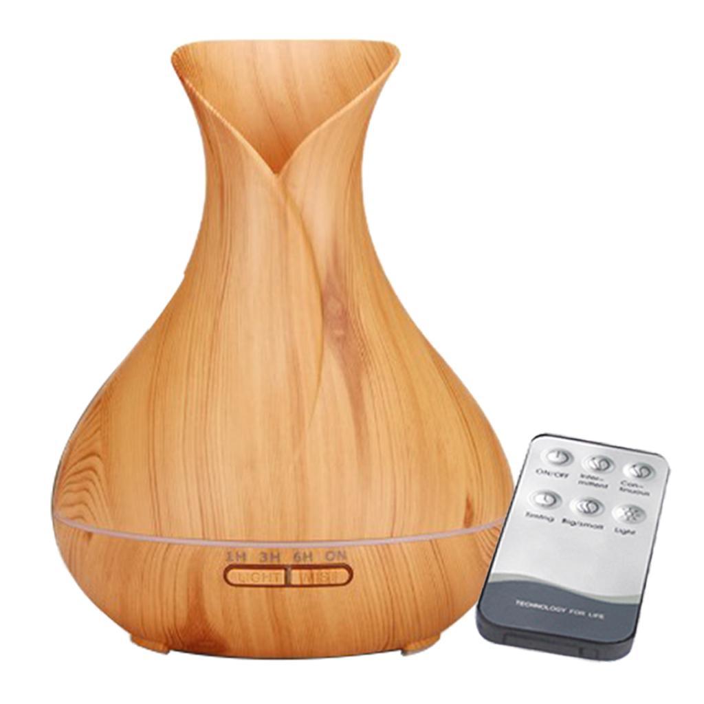 Wood Grain Air Humidifier Aroma Essential Oil Diffuser Office Home Decor