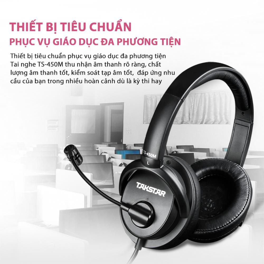 Tai nghe gaming TAKSTAR TS-450M có mic, dây dài 2m, tai nghe kiểm âm tốt với độ nhạy cao, hàng chính hãng