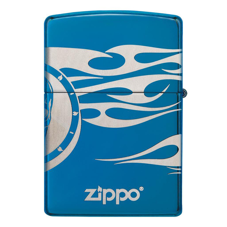 Bật Lửa Zippo 49048 – Zippo Tattoo Design High Polish Blue Laser 360°