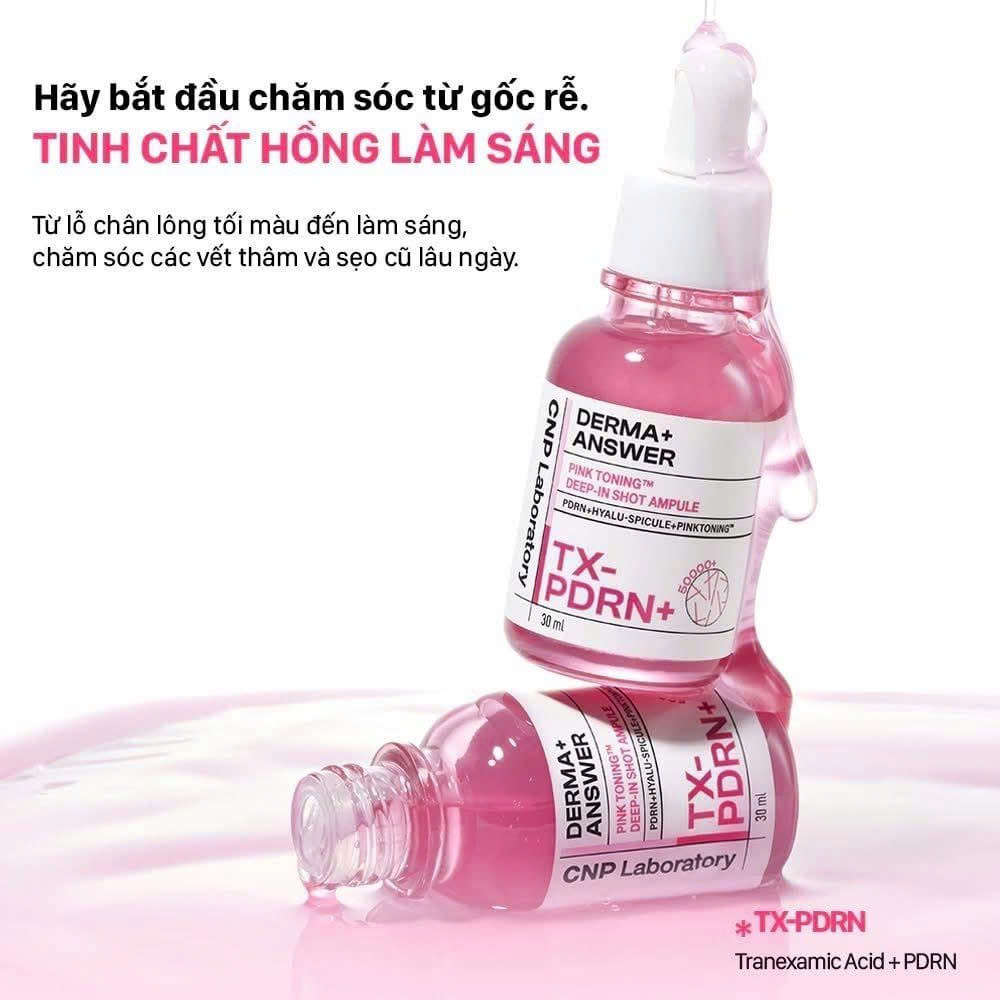 Tinh Chất Dưỡng Da Hồng Hào Sáng Mịn CNP Derma Answer Pink Toning Deep Shot 15ml