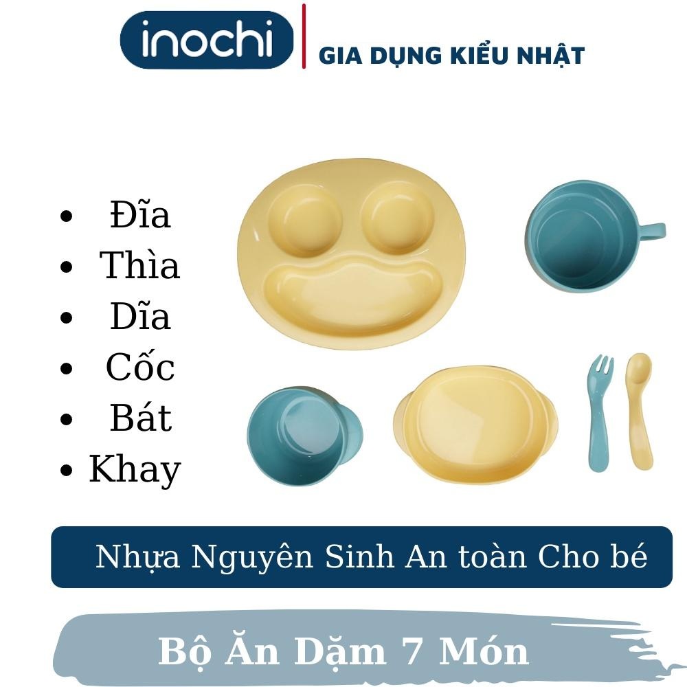 Bộ ăn dặm cho bé 7 món inochi kiểu nhật thông minh nhựa nguyên sinh cao cấp