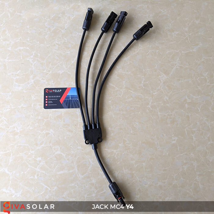 Cặp Jack kết nối chữ Y phân 4 nhánh MC4 GV-Y4