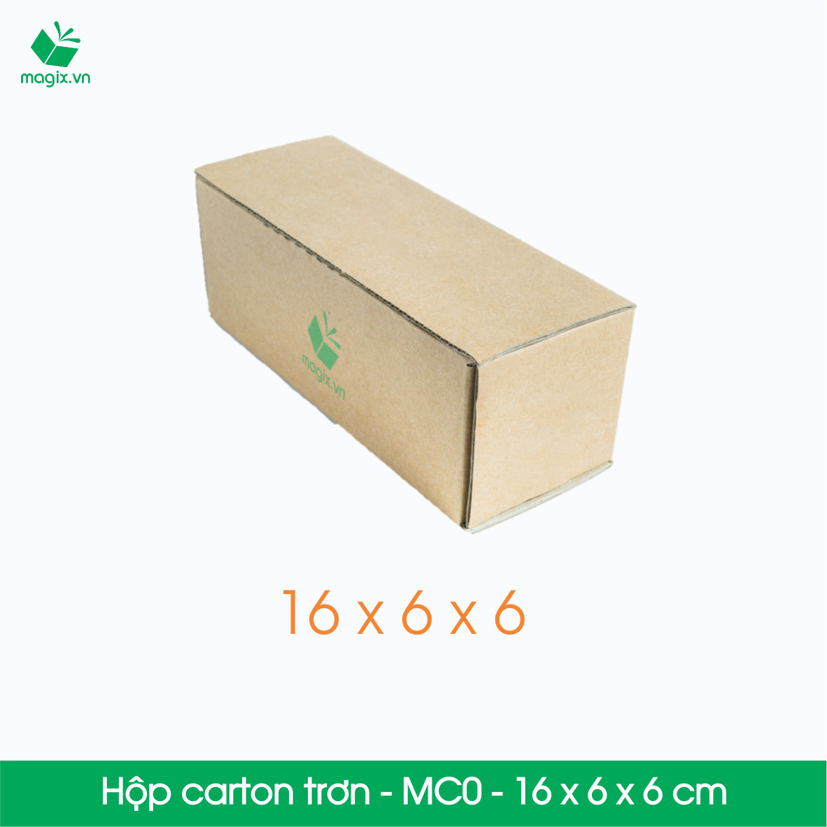 MC0 - 16x6x6 cm - 50 Thùng hộp carton trơn đóng hàng