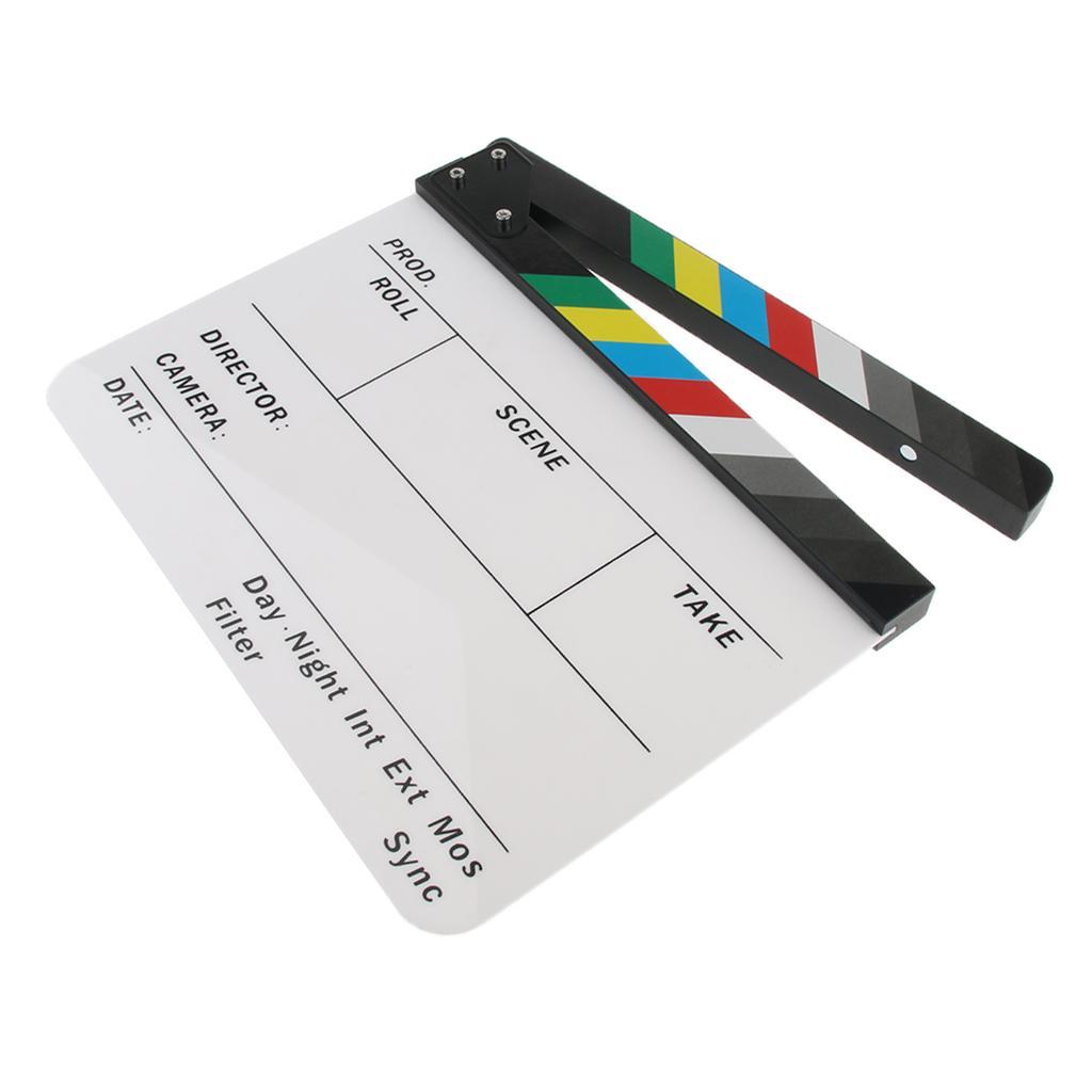 Movie Clapboard with Colorful Written Clapper Microfilm Props