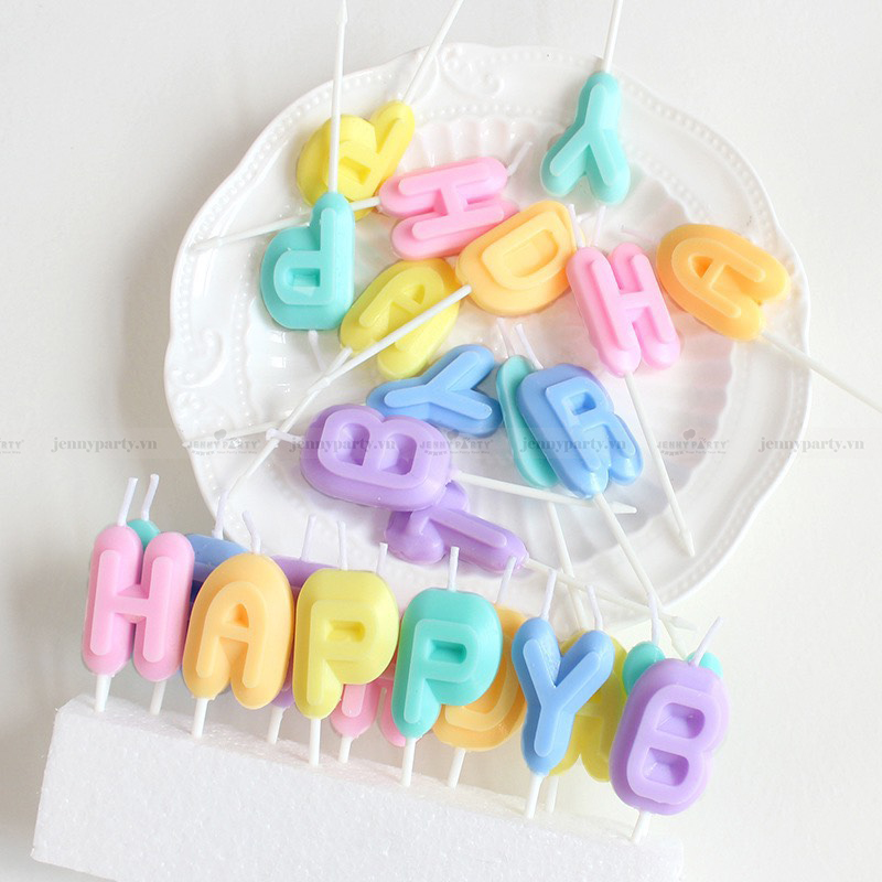 Nến Sinh Nhật - Nến Happy Birthday Macaron