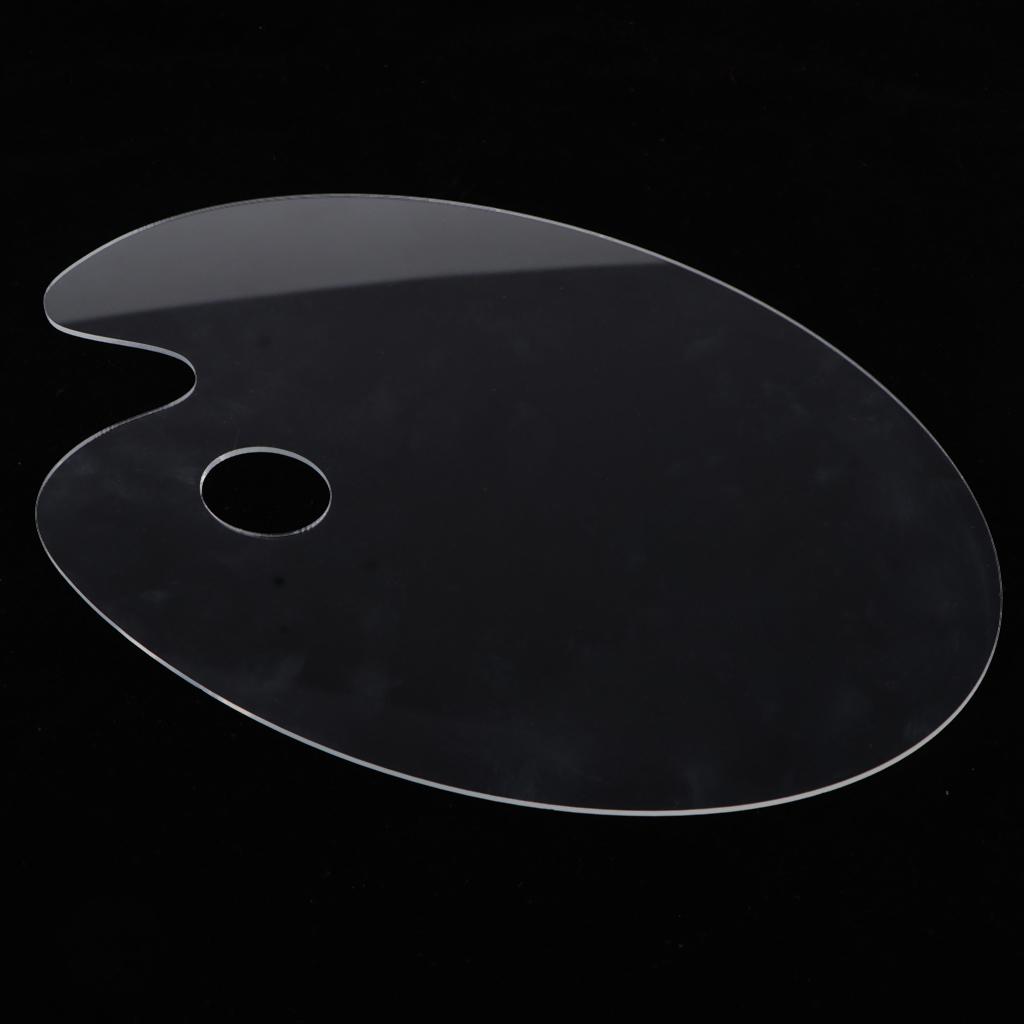 Chiwanji 2 Xoval Chất Liệu Acrylic Khay Đựng Son Bảng Cho Màu Nước Dầu Acrylic Sơn Nghệ Thuật