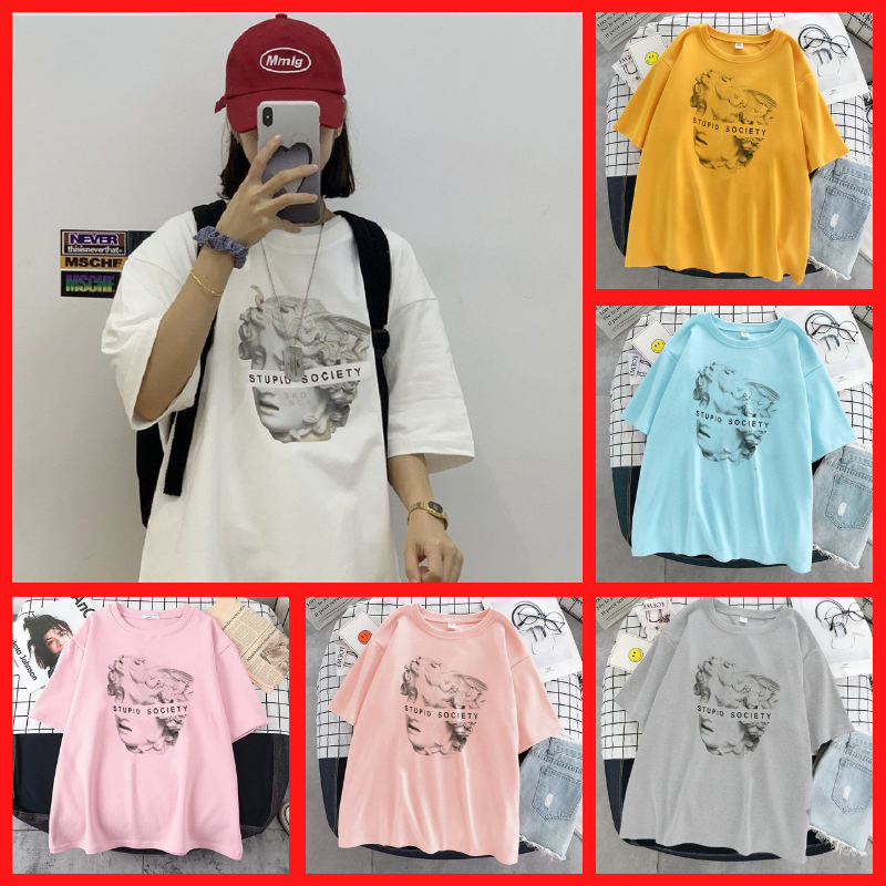 Áo Thun Nữ In Hình Cô Gái Chữ STUPID SOCIETY