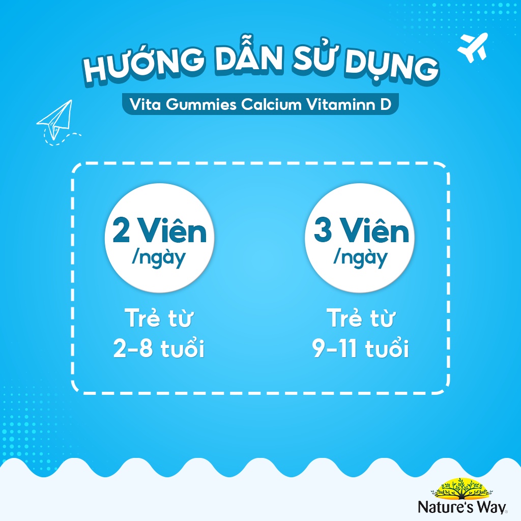 Vitamin tổng hợp cho trẻ biếng ăn, Vitamin D, Canxi Nature's Way Úc Hỗ trợ bé phát triển cân đối, khỏe mạng - QuaTangMe Extaste