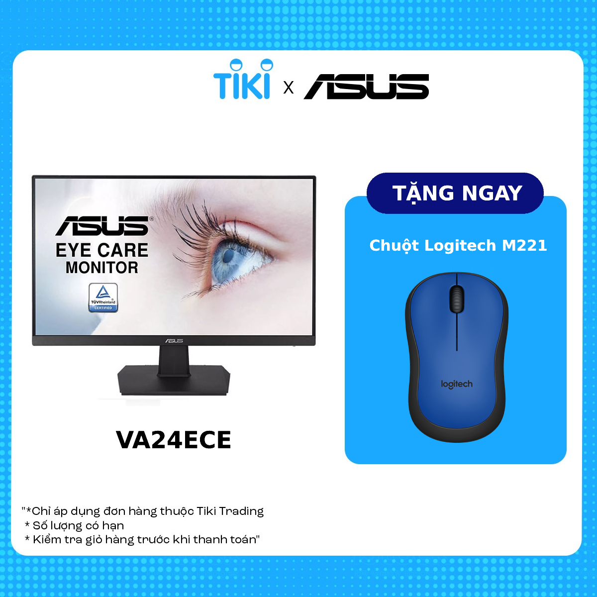 Màn hình Asus VA24ECE 23.8 inch FullHD 5ms 75Hz IPS - Hàng Chính Hãng