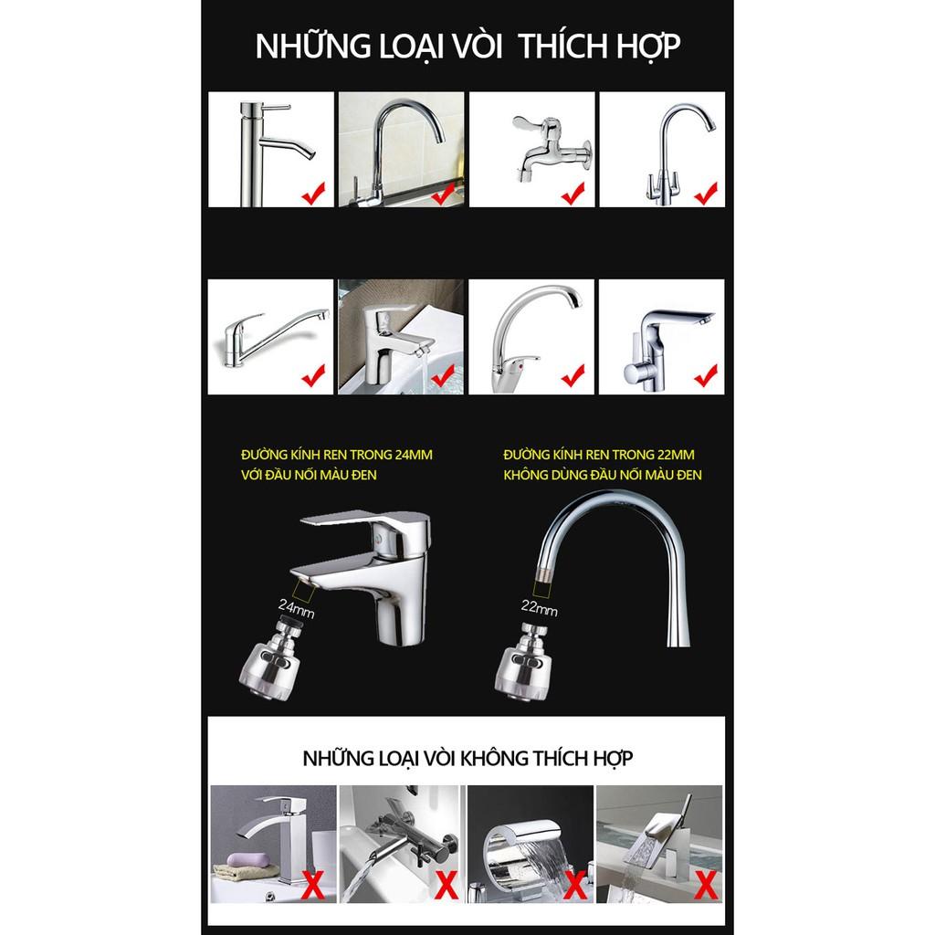 Đầu vòi rửa chén bát tăng áp, điều hướng xoay 360 độ, 3 chế độ, tiết kiệm nước, phù hợp với nhiều loại vòi