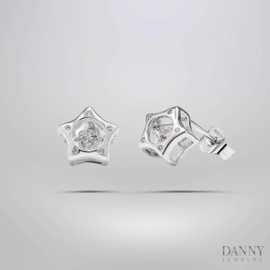 Bông Tai Nữ Danny Jewelry Bạc 925 Xi Rhodium BY544
