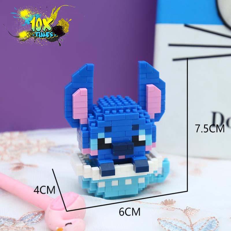 (17-22cm) Đồ chơi lego 3d stich dễ thương cute mô hình lắp ghép stitch,quà tặng bạn trai bạn gái, đồ trang trí