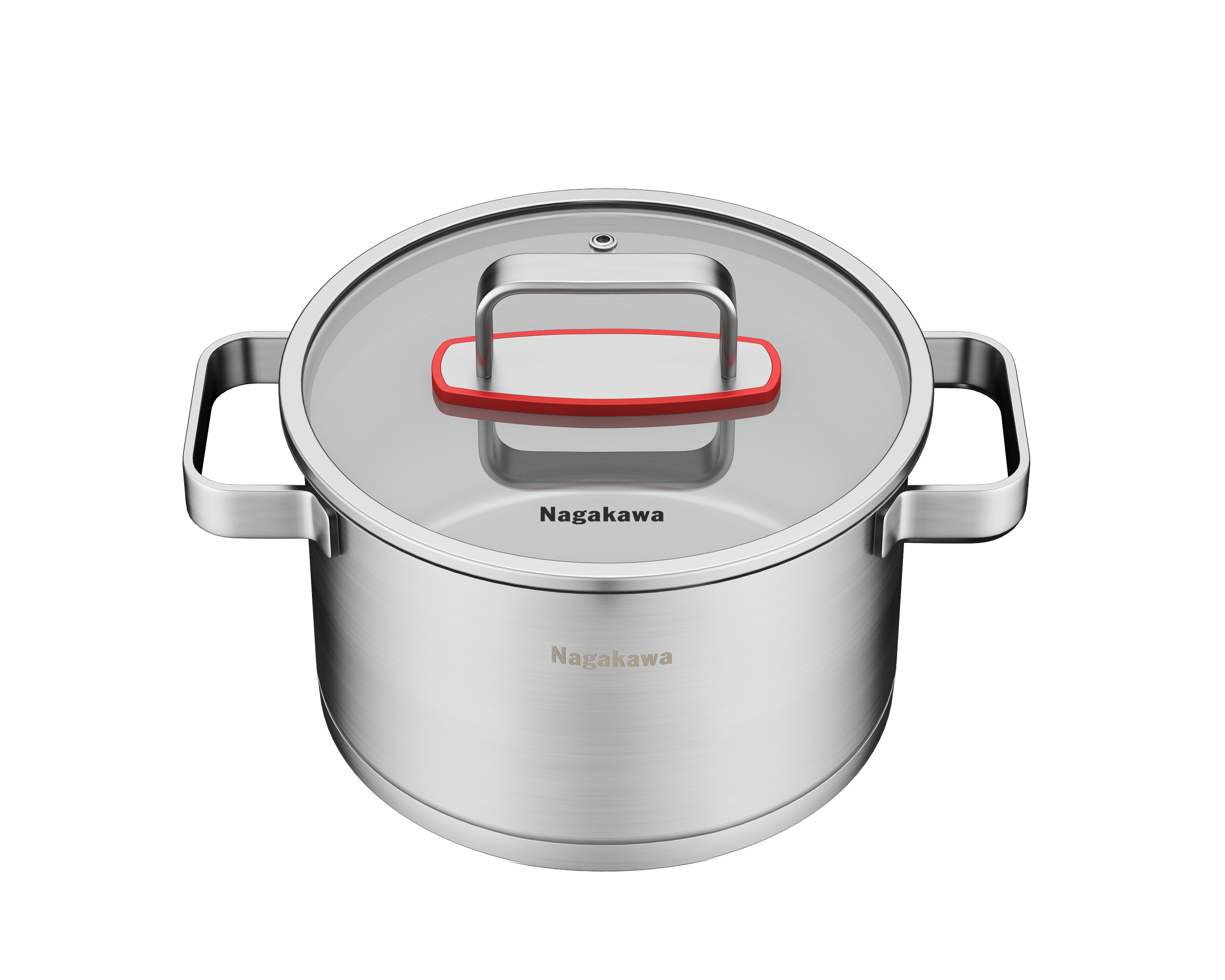 Bộ 3 nồi inox 304 đa lớp toàn phần Nagakawa Aki NAG1357 - Dùng trên mọi loại bếp - Hàng chính hãng