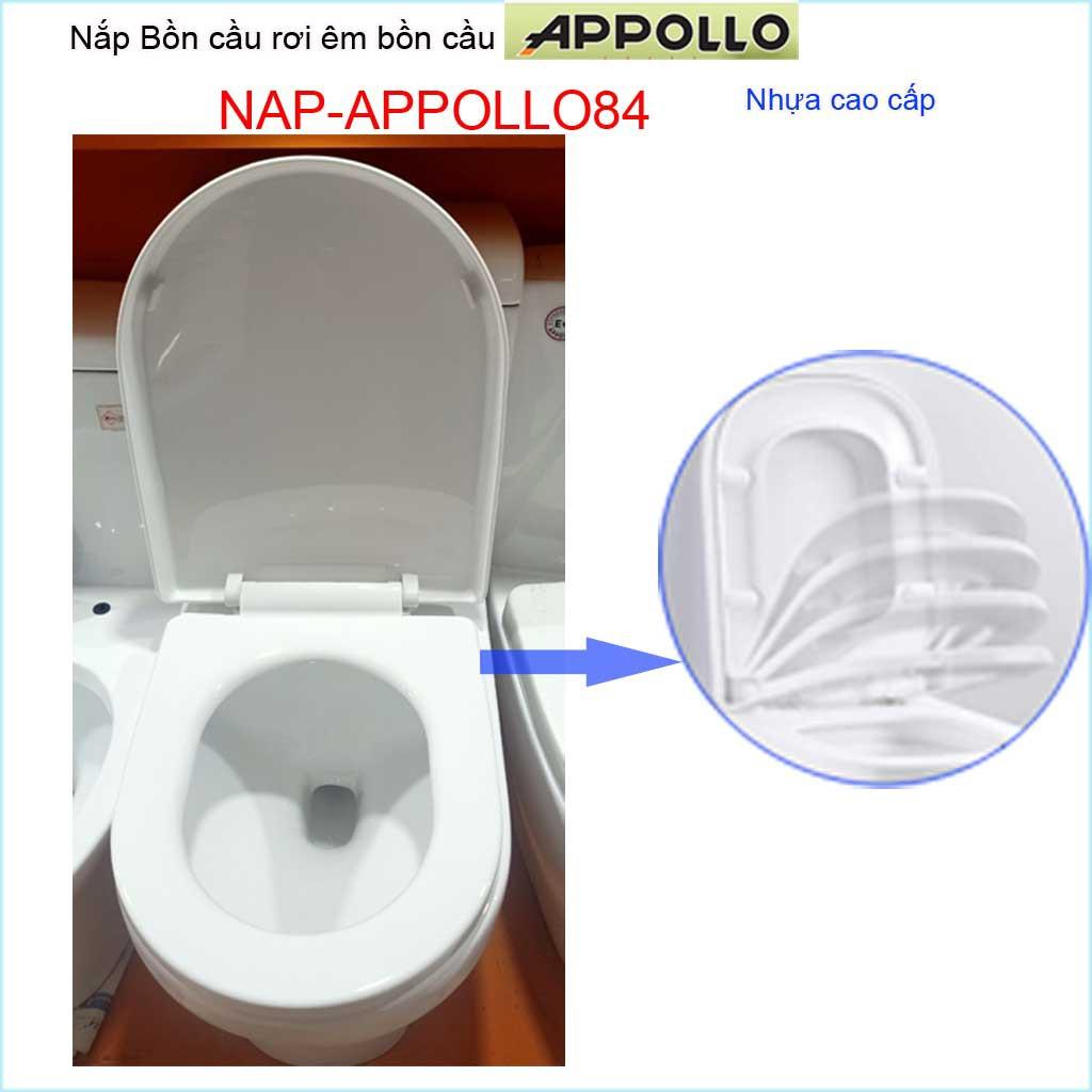 Nắp đậy cho bồn cầu 1 khối Appollo NAP-Appollo84, nắp hơi bồn cầu khối nhựa cao cấp Thailand