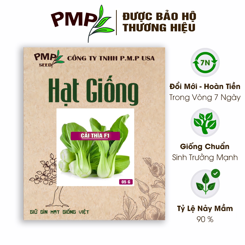Hạt Giống Cải Thìa (Cải Chíp) PMP 5g
