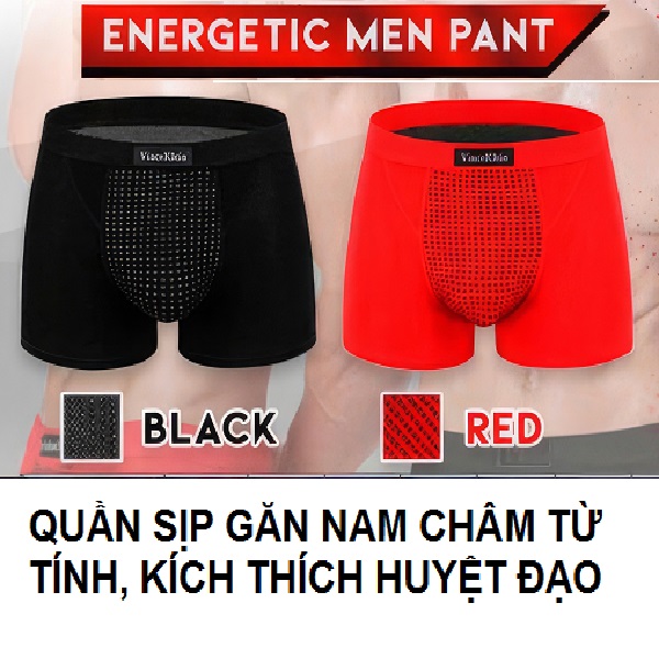 Bộ 3 quần sịp từ tính tăng sinh lý nam, Quần sịp gắn nam châm, Quần lót cải thiện SL nam