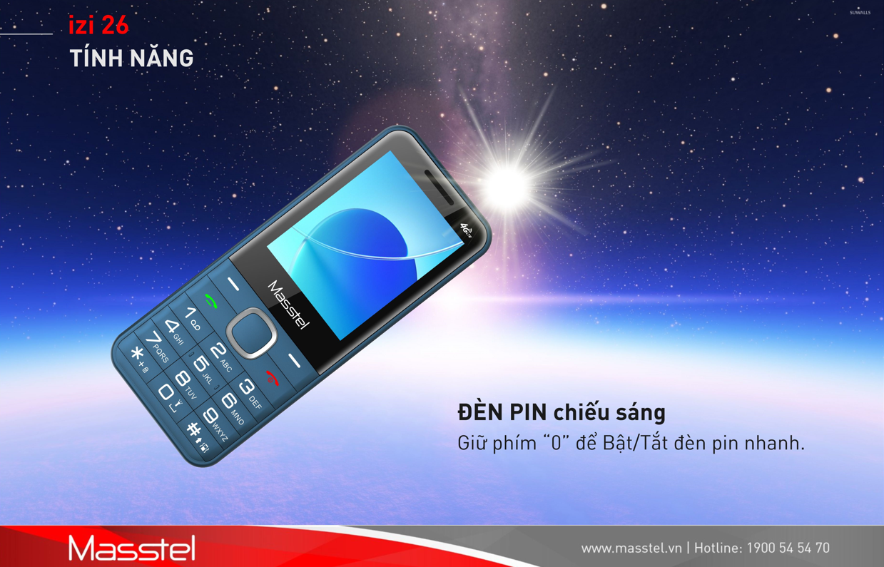 Hình ảnh Điện thoại Masstel izi 26 4G - Gọi HD Call - Hàng chính hãng