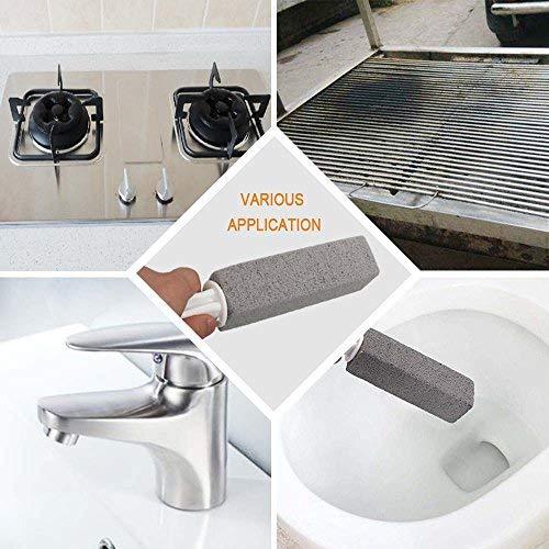 Bàn chải làm sạch 4 chiếc bằng đá bọt, Đá làm sạch bằng đá bọt có tay cầm Bàn chải làm sạch vết bẩn bồn cầu và Chất tẩy rửa vòng nước cứng