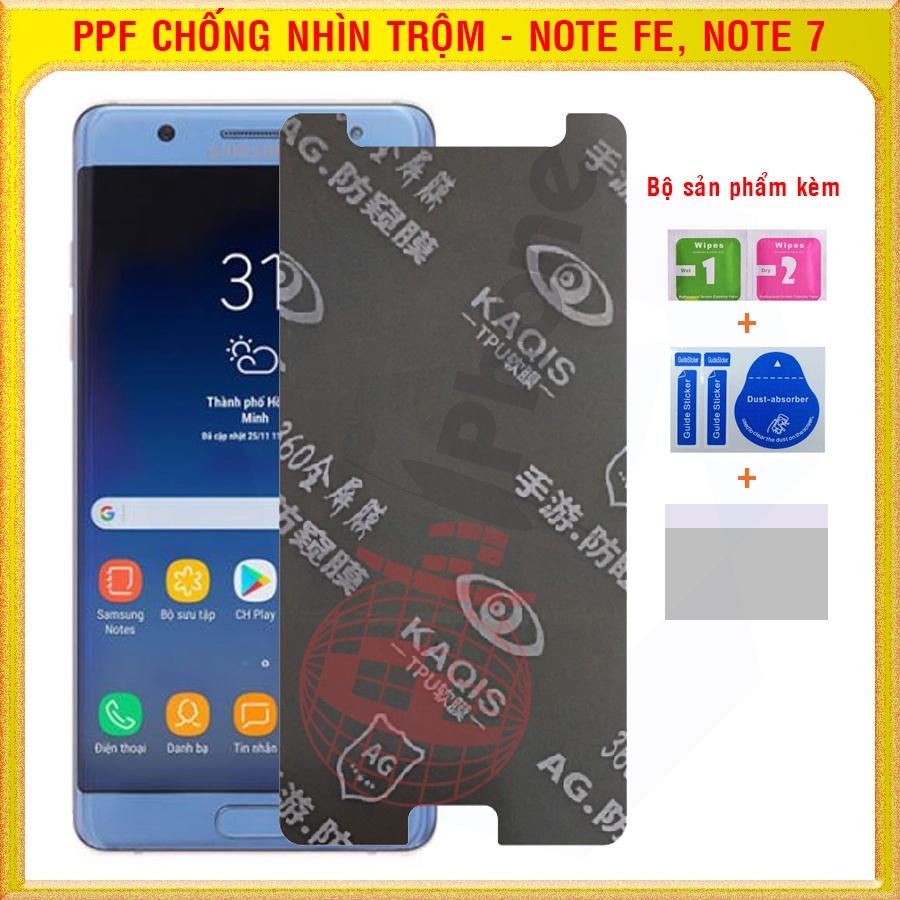Dán dẻo PPF chống nhìn trộm cho Samsung Note Fe, Note 7
