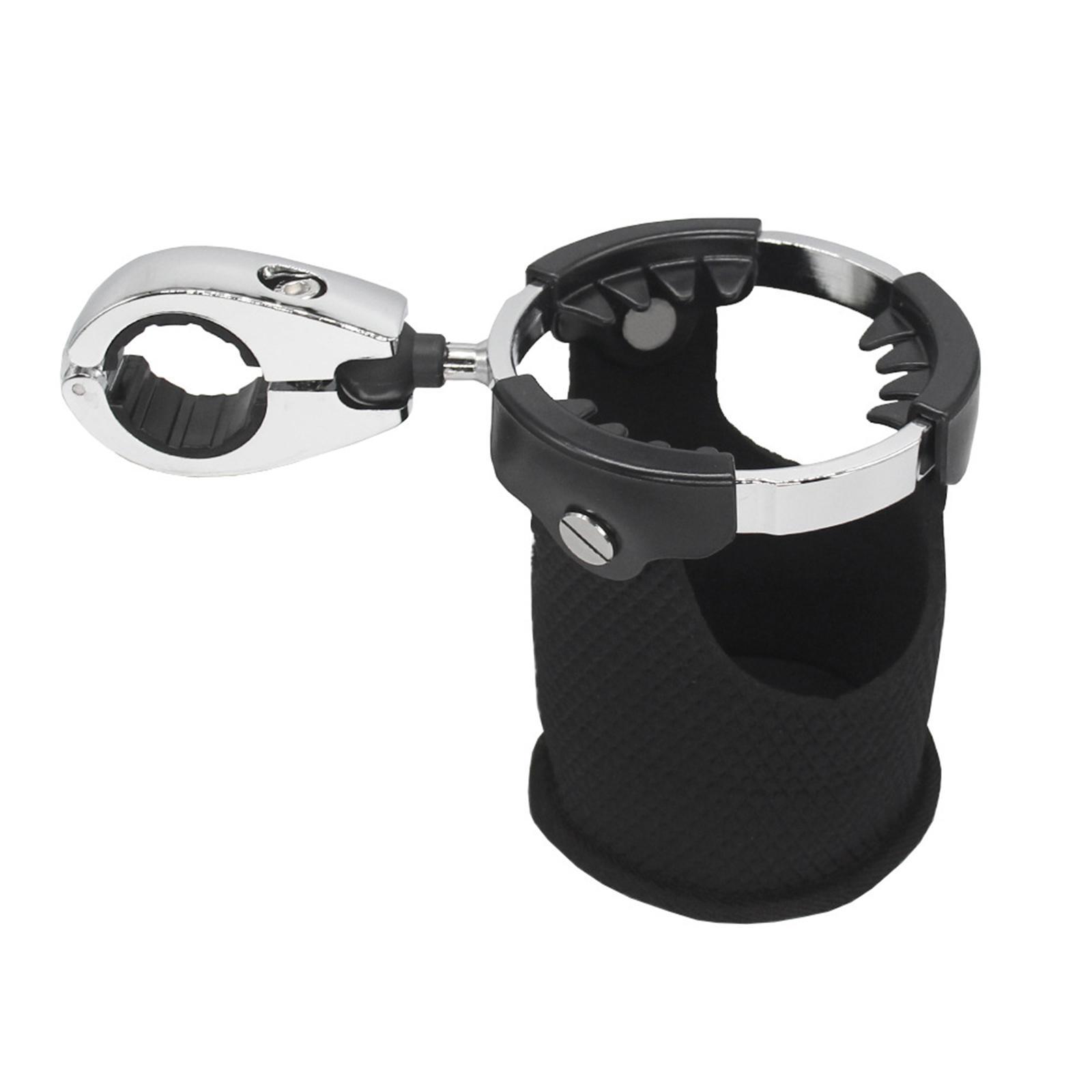 Universal Motorcycle Cup Holder Handlebar Mount Adjustable Metal Rack Drink Water Bottle Holder for Boat Armrest Bike Canoe