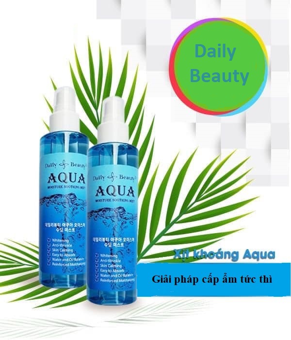 Combo 8 hộp Xịt khoáng Daily Beauty Aqua Moisture Soothing Mist xuất xứ Hàn Quốc