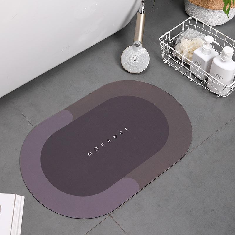 Thảm lau chân silicon , thảm lót sàn nhà hình bầu dục