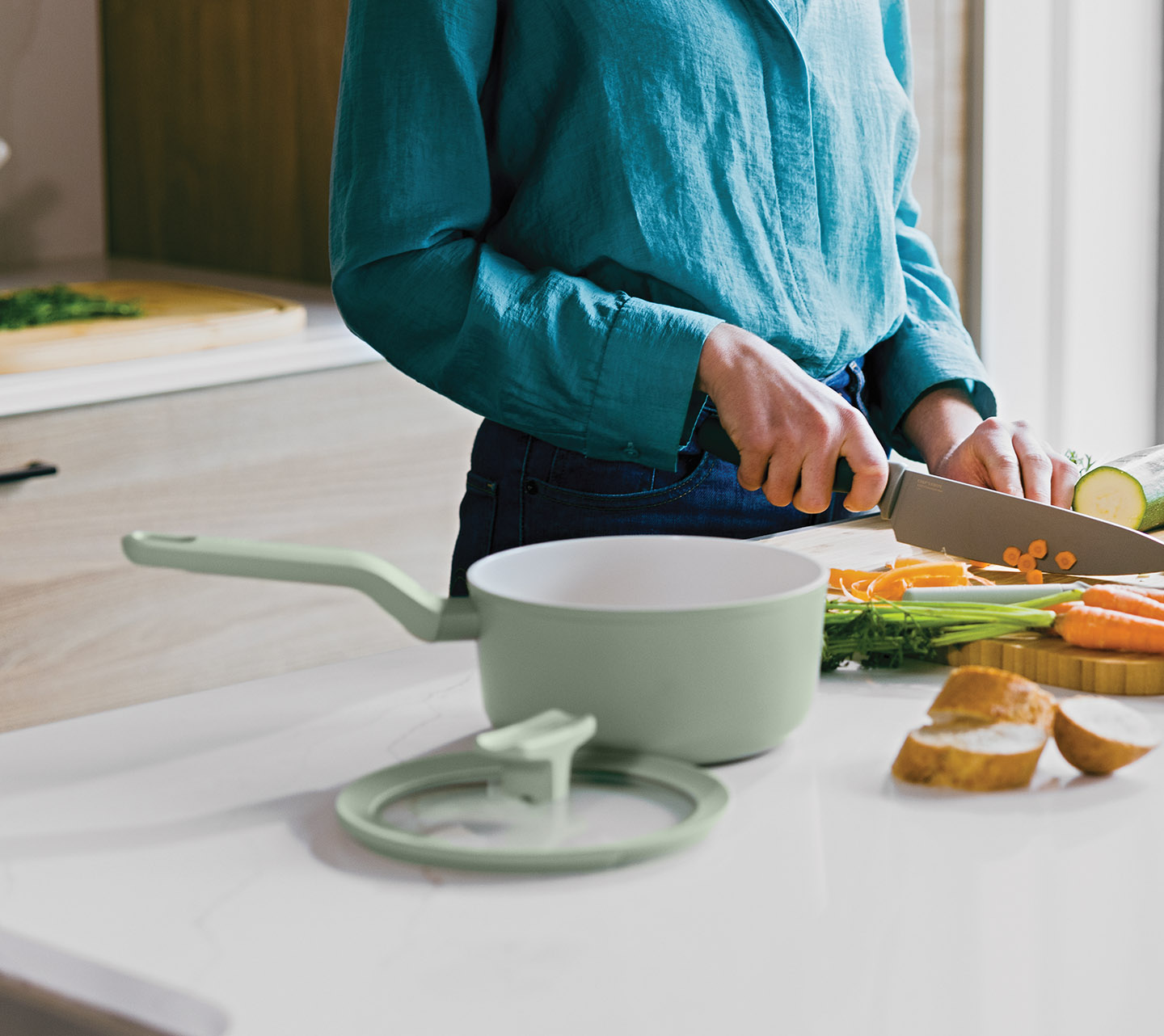 Quánh Berghoff Balance 18cm nắp kính. Hàng chính hãng. Bảo hành 24 tháng.