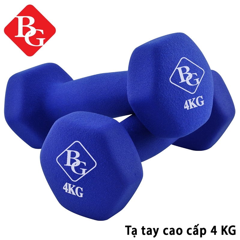 Bộ 2 Tạ Tay Lõi Sắt Bọc Cao Su, Tạ Tập Tay Cao Su 1Kg 2Kg 3Kg 4Kg 5Kg Bg Hàng Nhập Khẩu - Lam Đậm - Bộ 02 Tạ Tay 4Kg