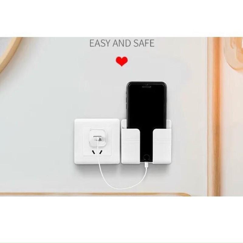Combo 2 Kệ Để Remote, Sạc Điện Thoại Dán Tường Không Cần Khoan Tiện Lợi