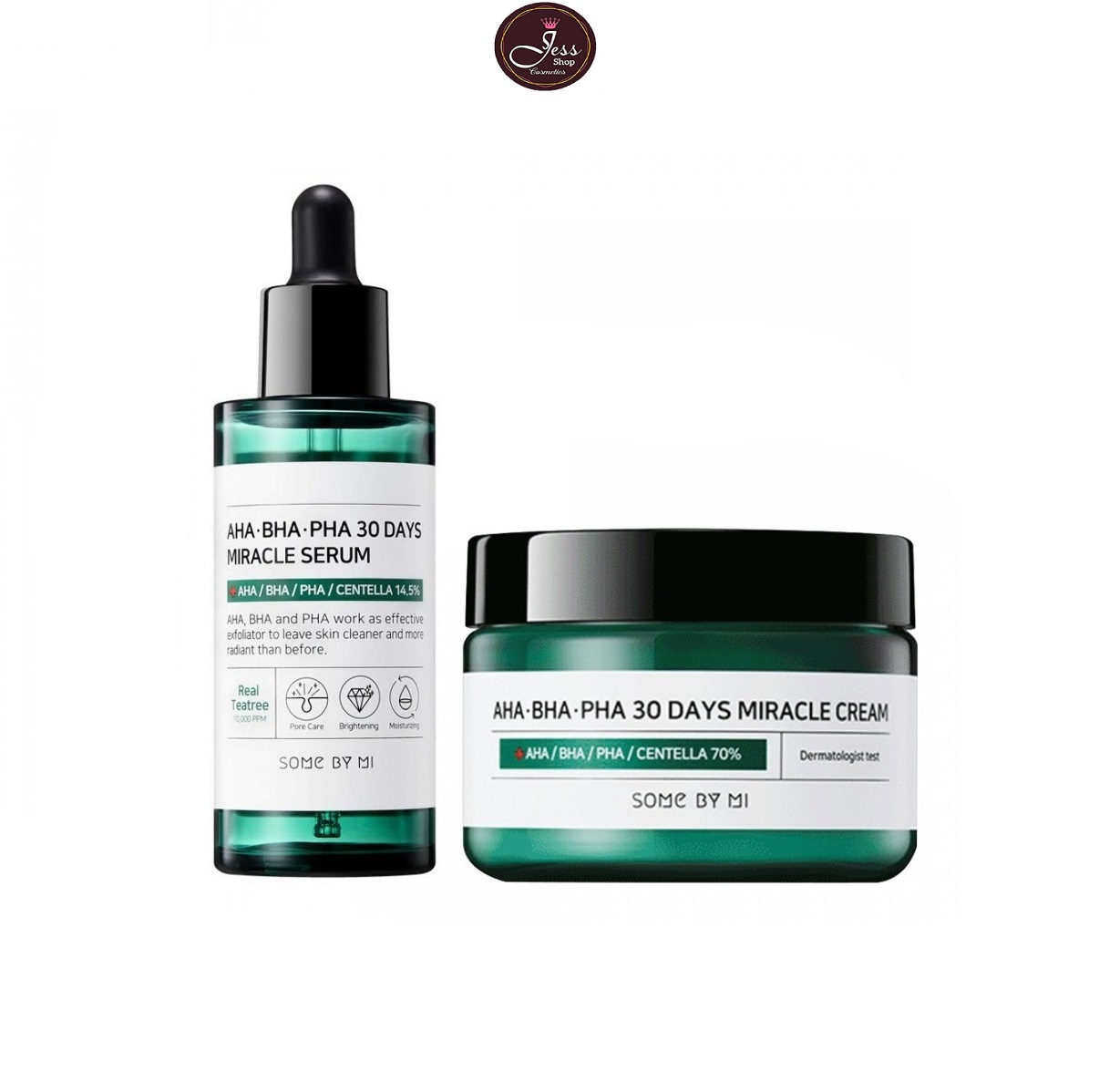 Combo 2 sản phẩm Tinh chất ngăn ngừa Some By Mi AHA-BHA-PHA 30 Days Miracle Serum 50ml và Kem Dưỡng ngăn ngừa Some By Mi AHA-BHA-PHA 30 Days Miracle Cream 50ml