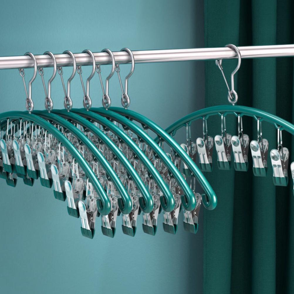 Móc phơi đồ bọc sơn tĩnh điện - Móc treo bikini có khoá chống trơn chống trượt 10 kẹp