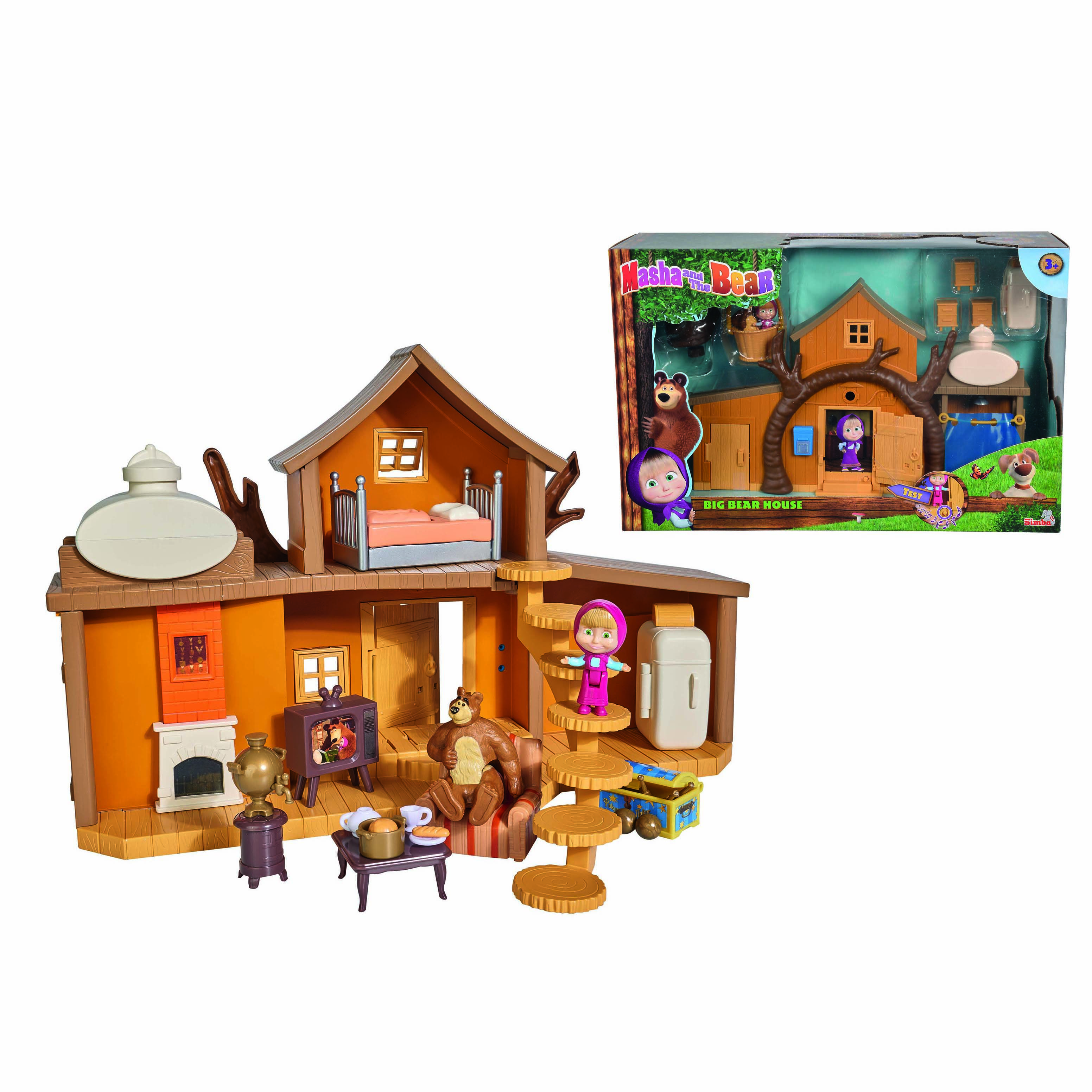 Đồ Chơi Ngôi Nhà Gấu MASHA AND THE BEAR Masha Play Set ''Big Bear House'' 109301032 - Đồ Chơi Chính Hãng