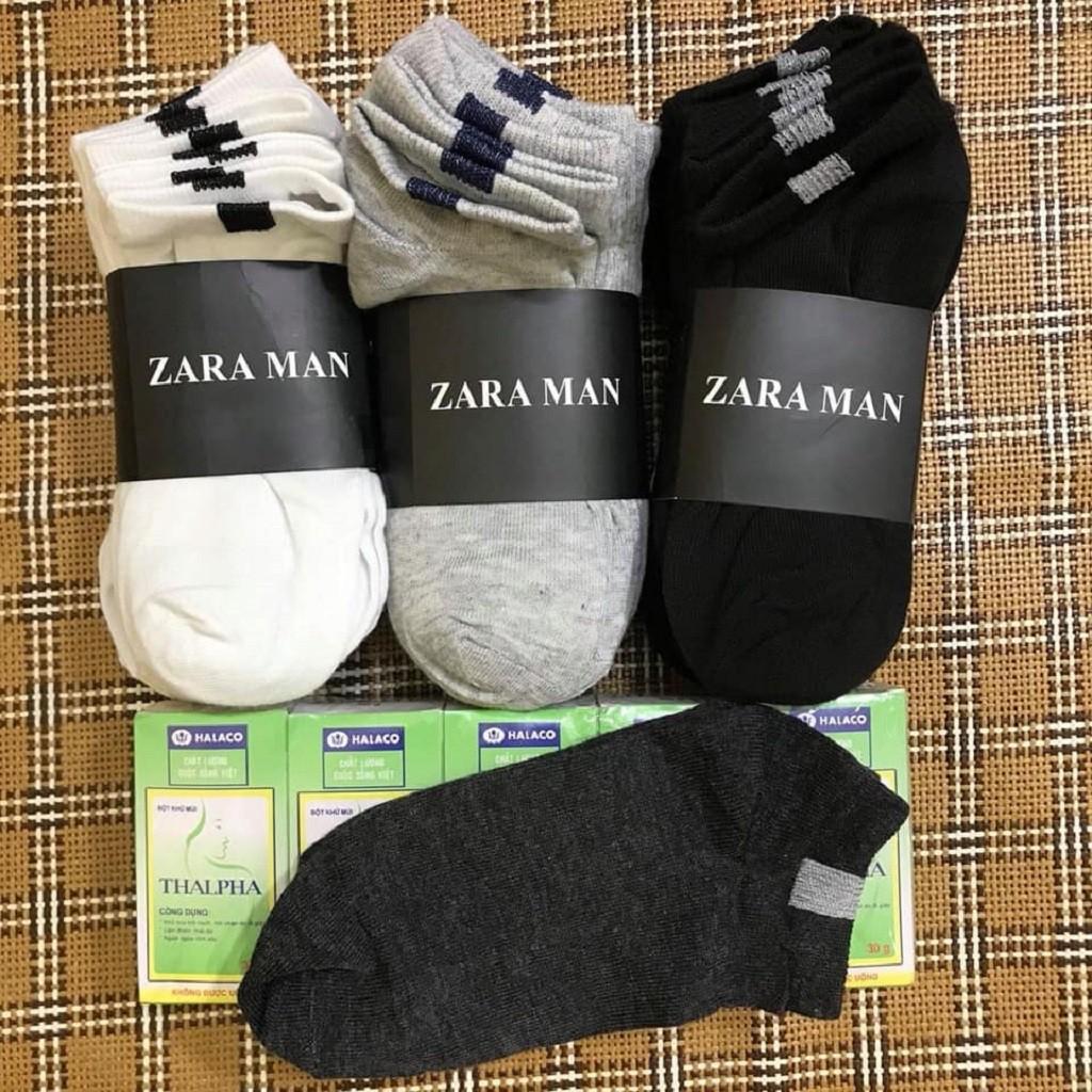 Tất Nam Nữ RAZA Trơn Cổ Ngắn Vớ Nam Thời Trang Cao Cấp Chất Cotton 100% Co Giãn Thấm Hút GC305