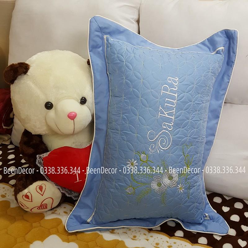 (GIẢM GIÁ) Vỏ Gối Thêu Hoa Vải Satin Mẫu Đẹp (Được chọn thêm mẫu