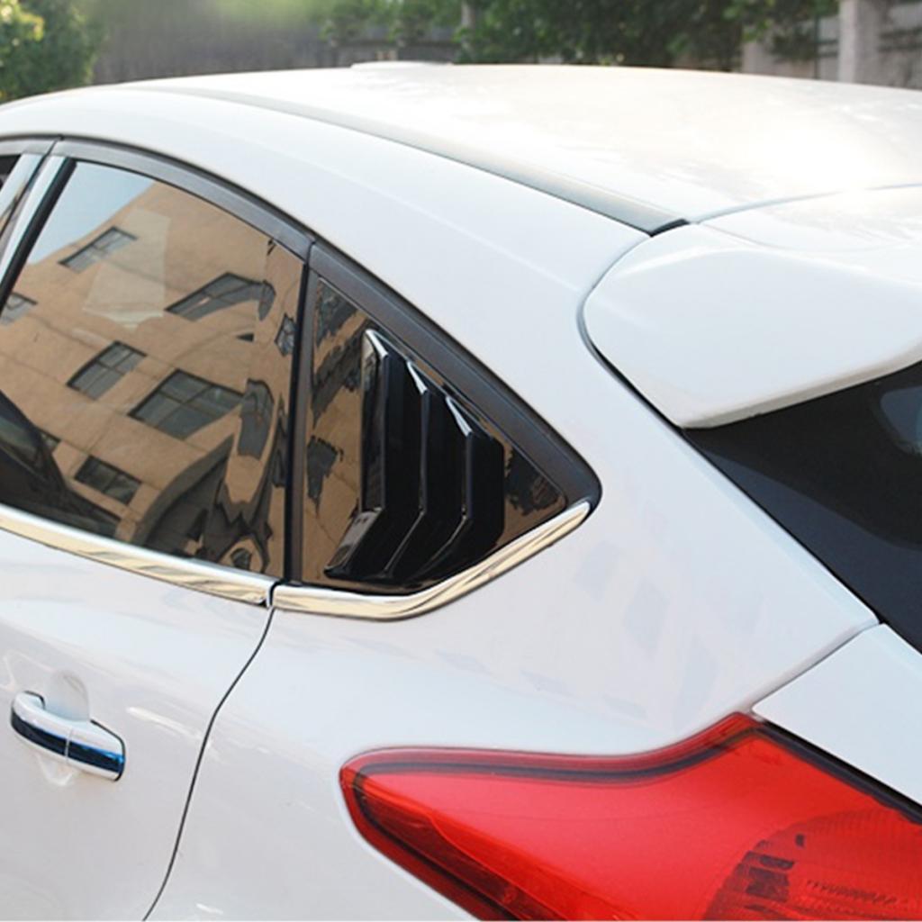 Pair Car Window Blinds Side Trim Decoration for Ford Focus ST RS MK3 2012-18