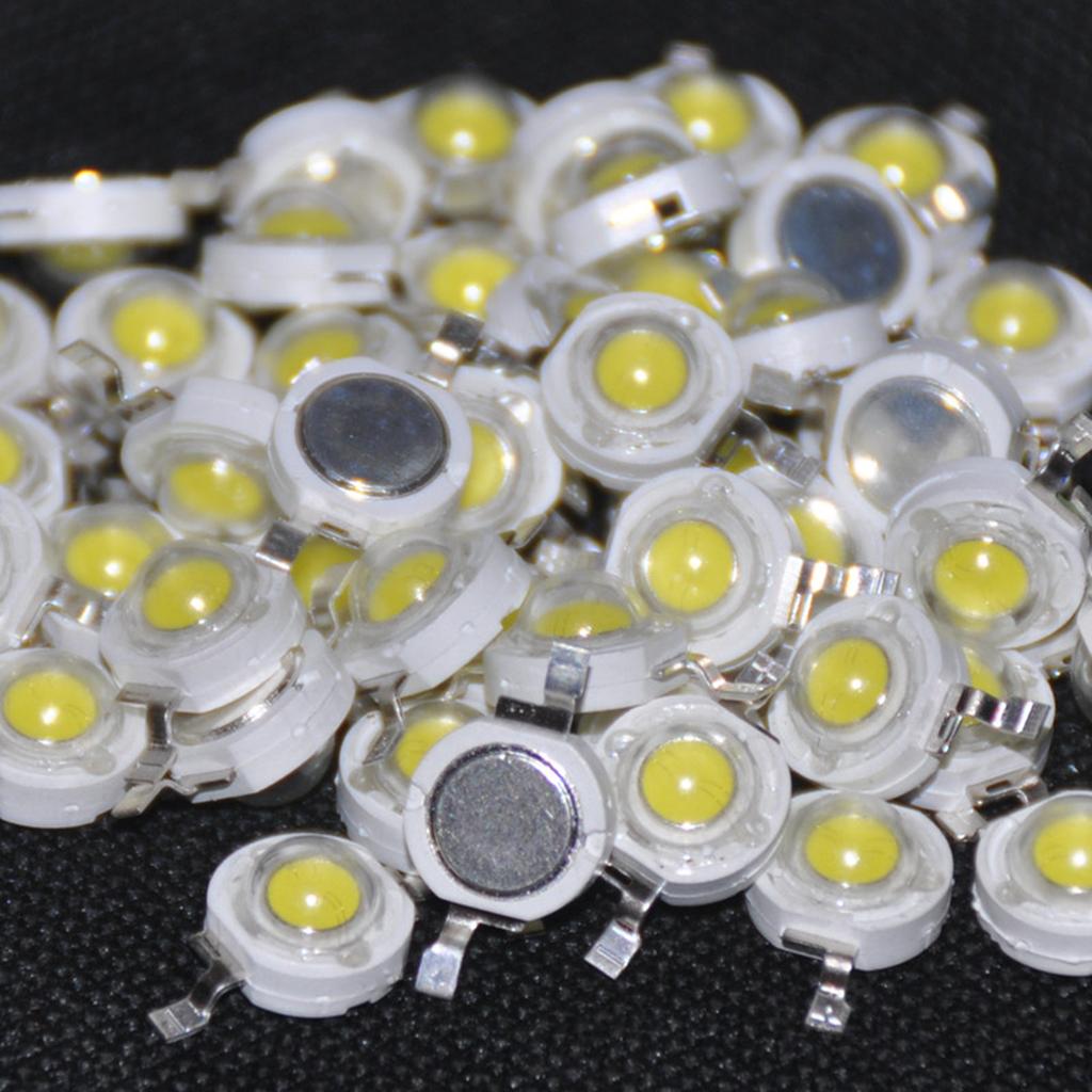 50 Cái 1W Cao Cấp SMD LED Chip COB Đèn Hạt Đèn LED Trắng Diode