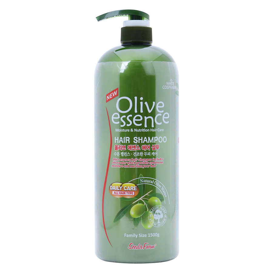 Combo Dầu Gội Và Dầu Xả Organia Seed & Farm Olive Essence Hair (1500ml x 2 Chai)