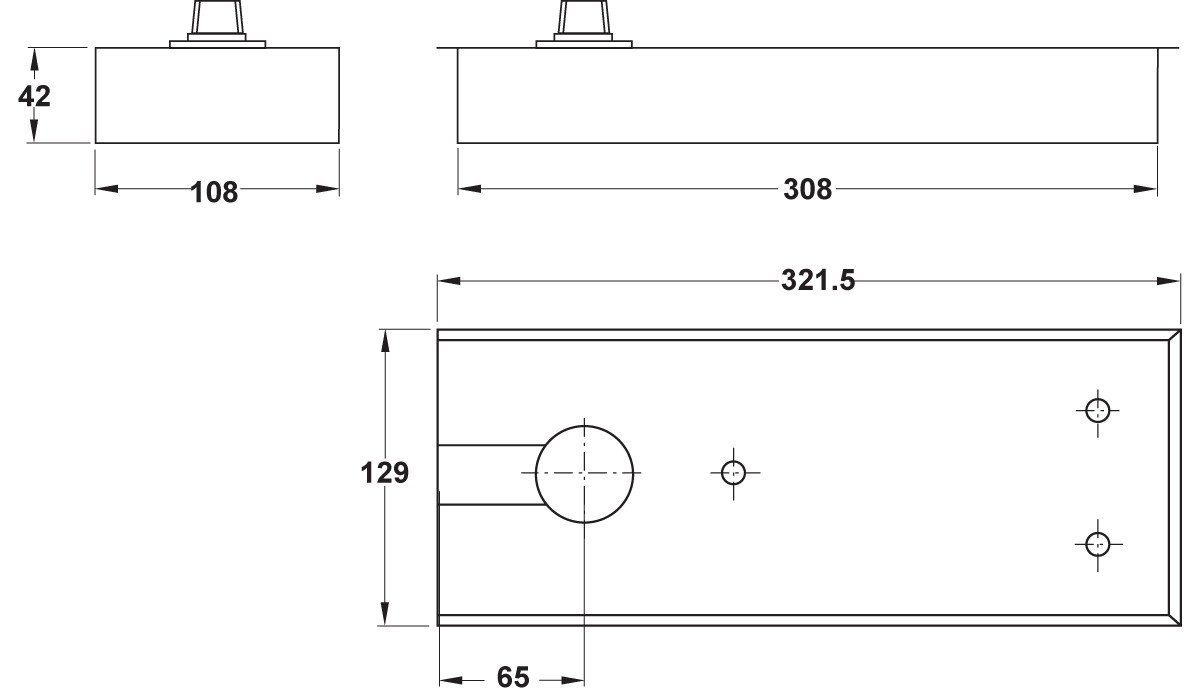 BẢN LỀ SÀN SS 03 VÀNG - 150KG- HUY HOÀNG