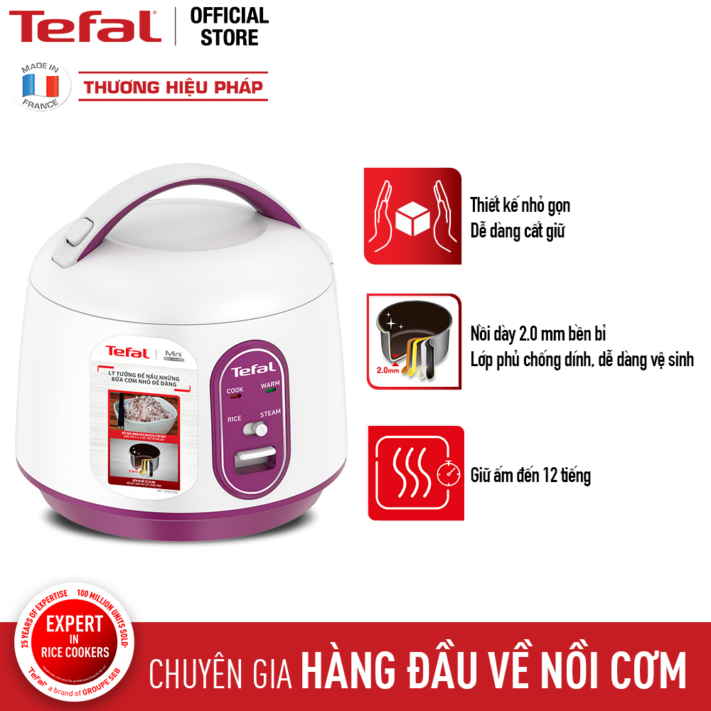 Nồi cơm điện cơ Tefal 0.7L - Thương hiệu Pháp - RK224168- Hàng chính hãng