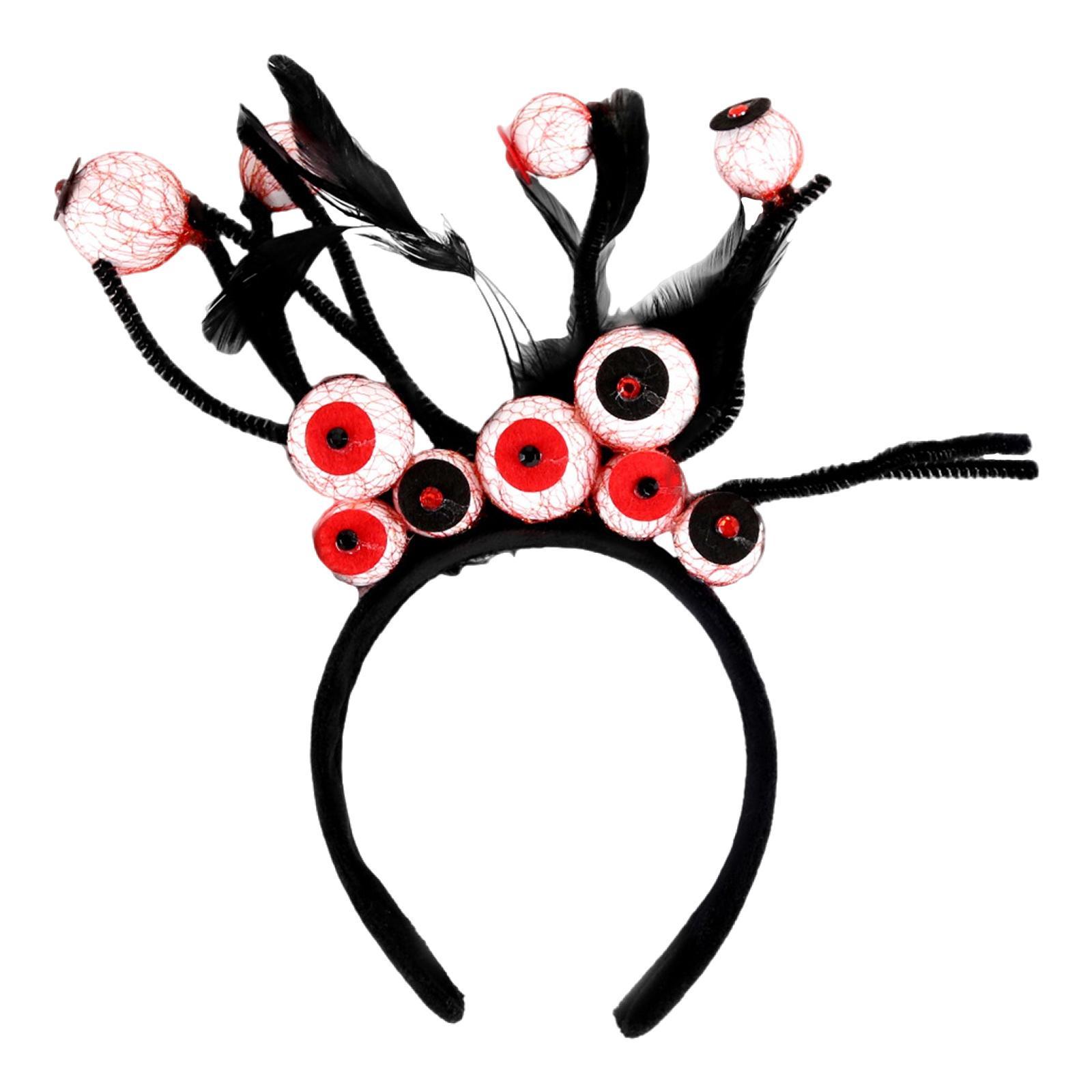 Halloween Headband, Hair Hoop, Headdress, Dress up Costume Headpiece, Spooky Eyeball Headband Hairband for Carnival Masquerade Role Play