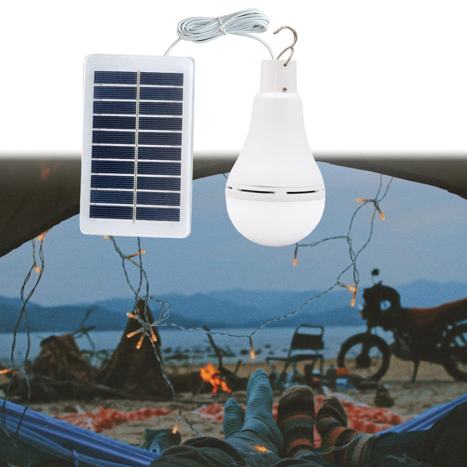 LED Solar Light Bulbs Lamp Lantern Light with Hook for Outdoor Indoor Garden Hiking