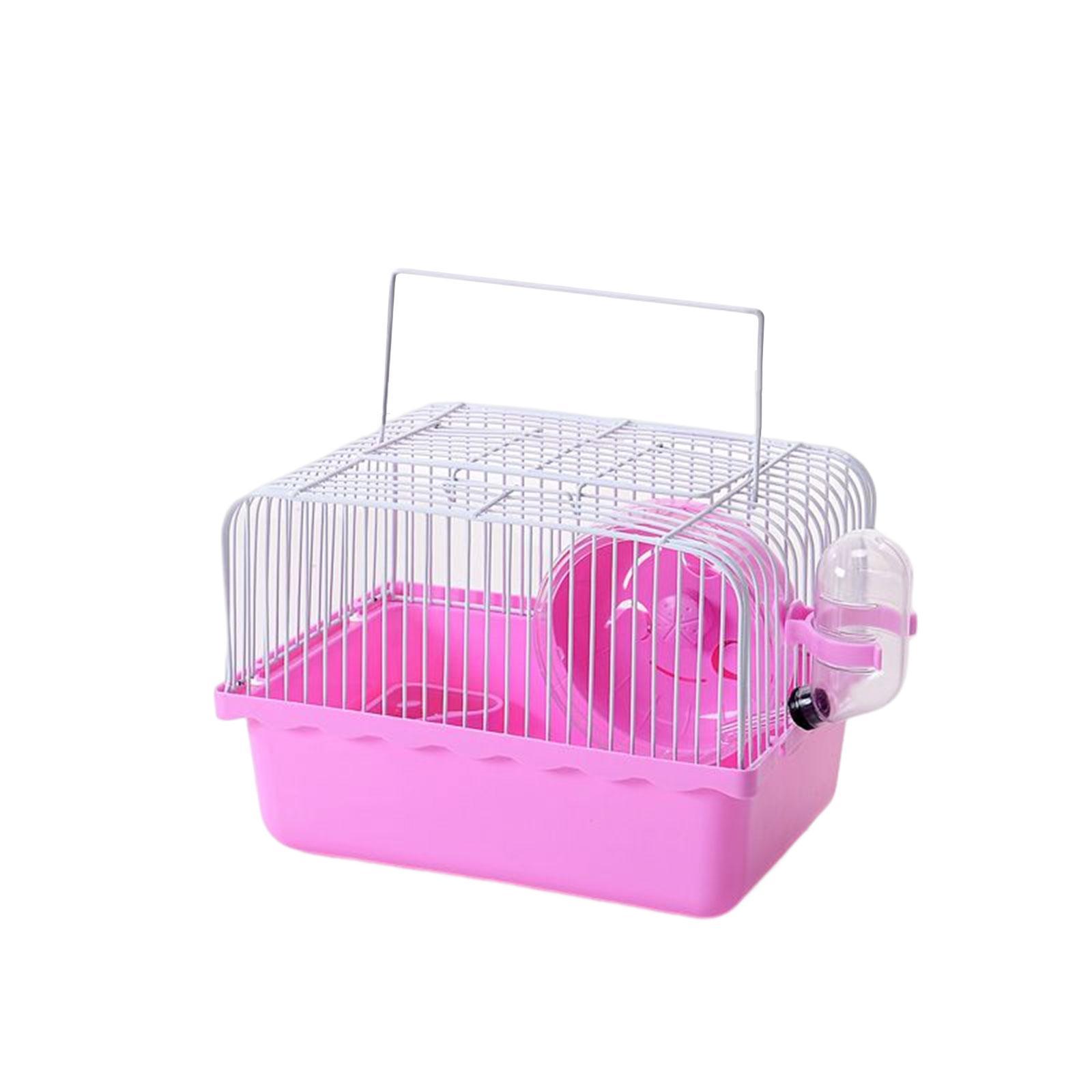 Hamster Cage Small Water Bottle Travel Cages for Gerbil Habitat House Pet Supplies