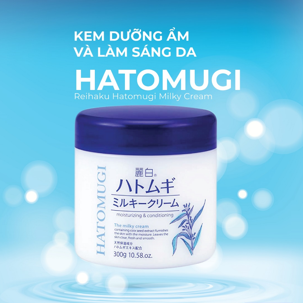 Kem dưỡng trắng da Hatomugi The Milky Cream 300g