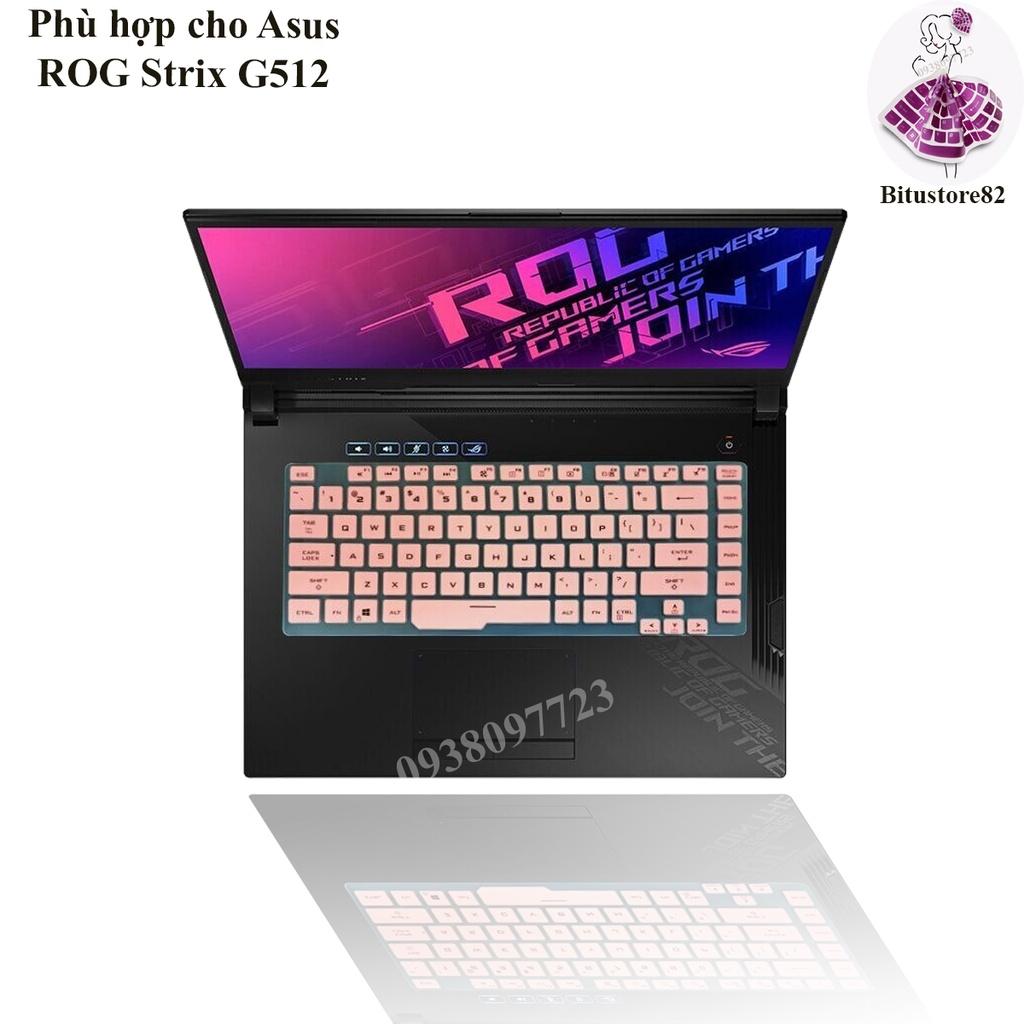 Ốp bàn phím dành cho laptop Asus ROG Strix G15 G512- Miếng, tấm silicon bảo vệ che, phủ, đậy, lót bàn phím