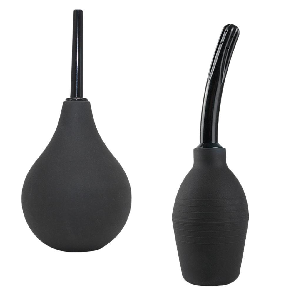 2 Pieces Enema Bulb Douche for Men Women, Comfortable Medical Enema Kits - Anal Cleaner Silicone Douche