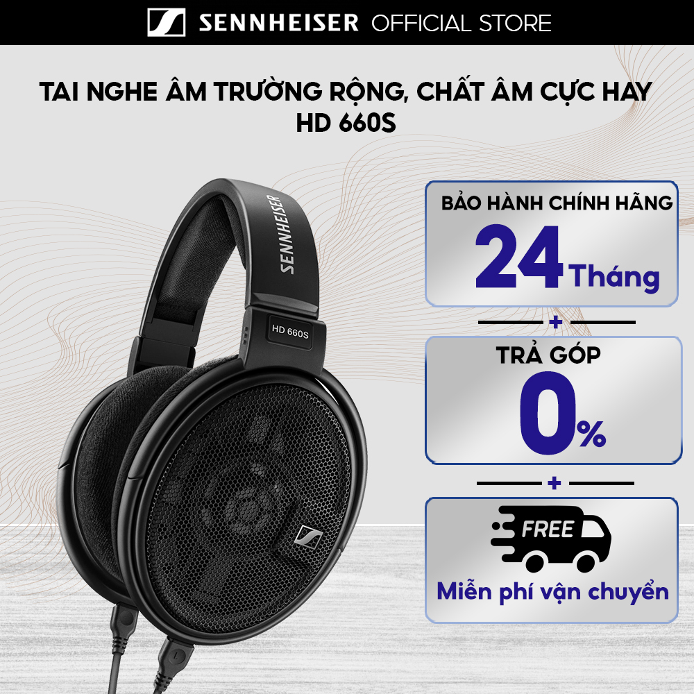 Tai Nghe Có Dây Chụp Tai Over-ear Sennheiser HD 660 S - Hàng Chính Hãng