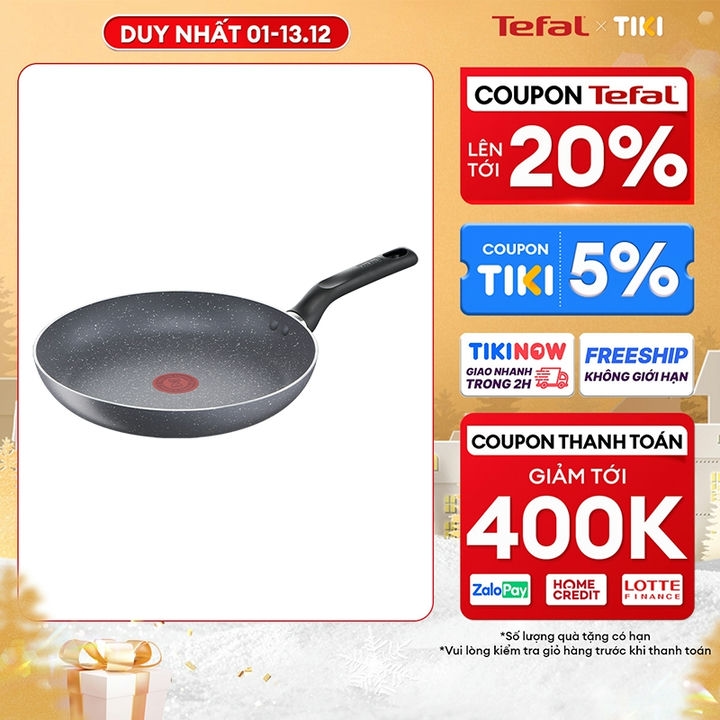 Chảo chiên chống dính Tefal Natura 20cm dùng cho bếp gas và hồng ngoại - Hàng chính hãng