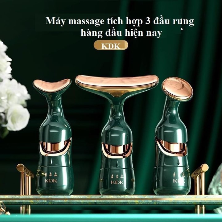 Máy massage KDK 3in1 nâng cơ mặt, đẩy tinh chất, tăng sinh Collagen