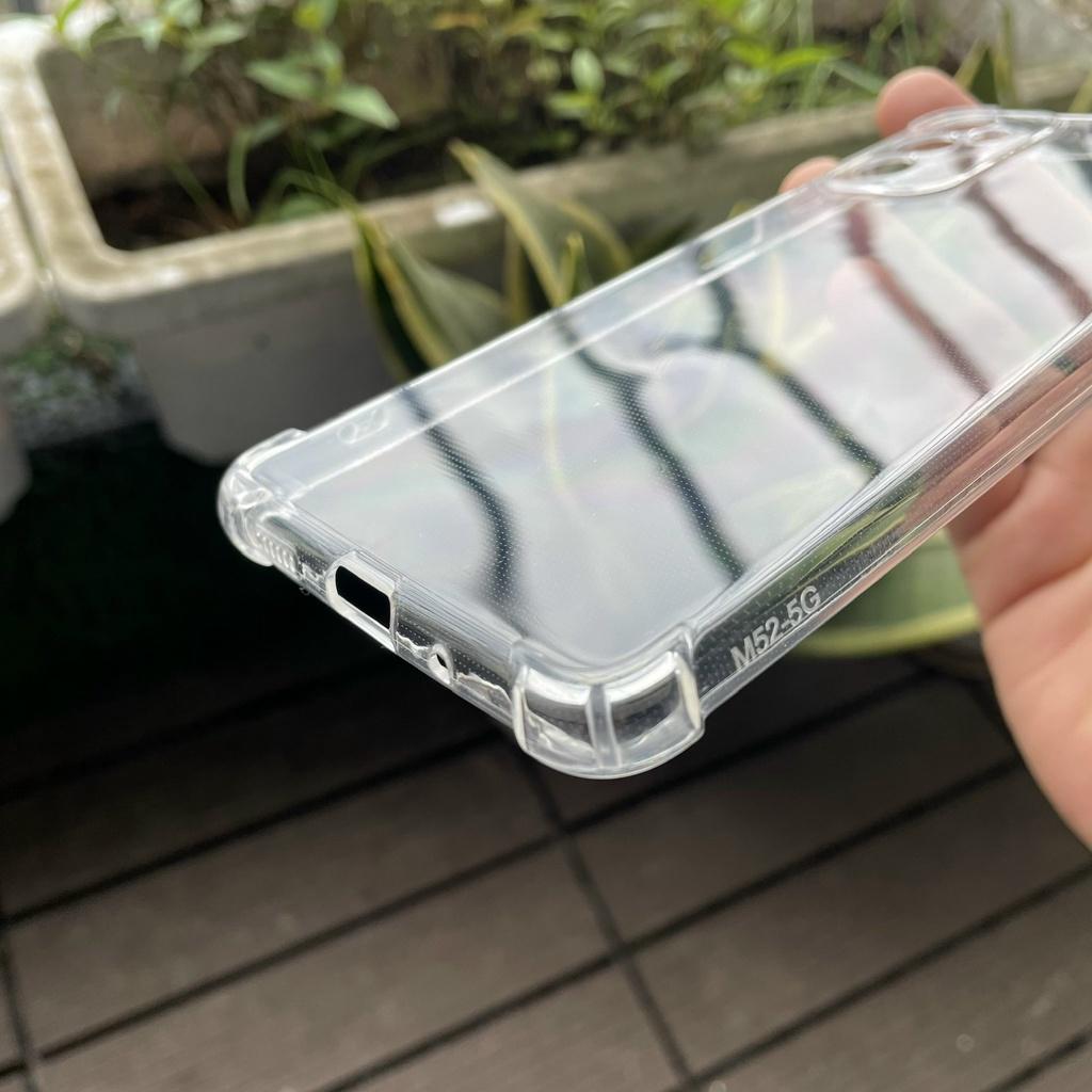 Ốp lưng silicon trong suốt chống sốc 4 cạnh cao cấp cho Samsung Galaxy M52
