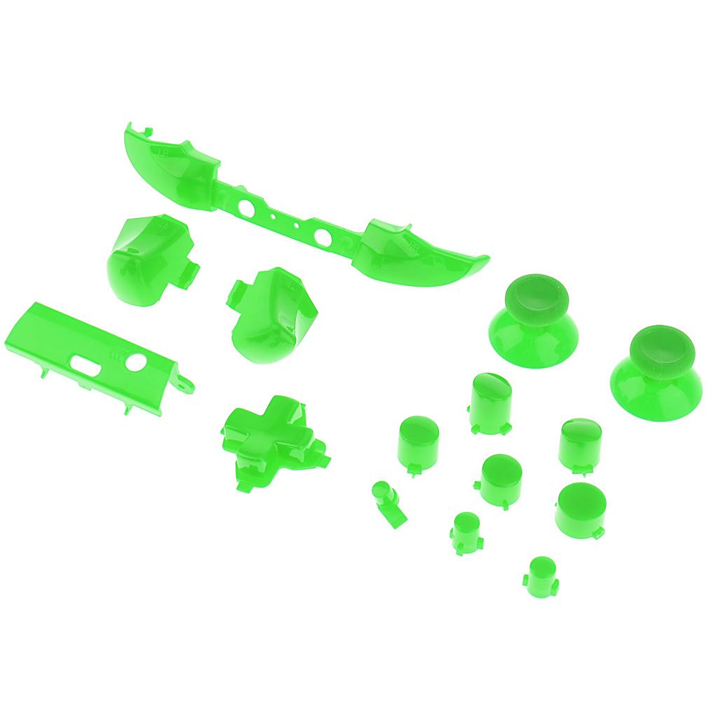 2 Set Controller Parts Compatible with Xbox One Slim Controller Buttons Kit - Green & Pink